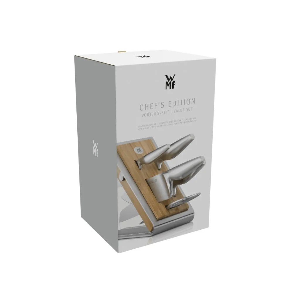 Chef`s Edition Messer-Set mit Messerblock, 6-teilig