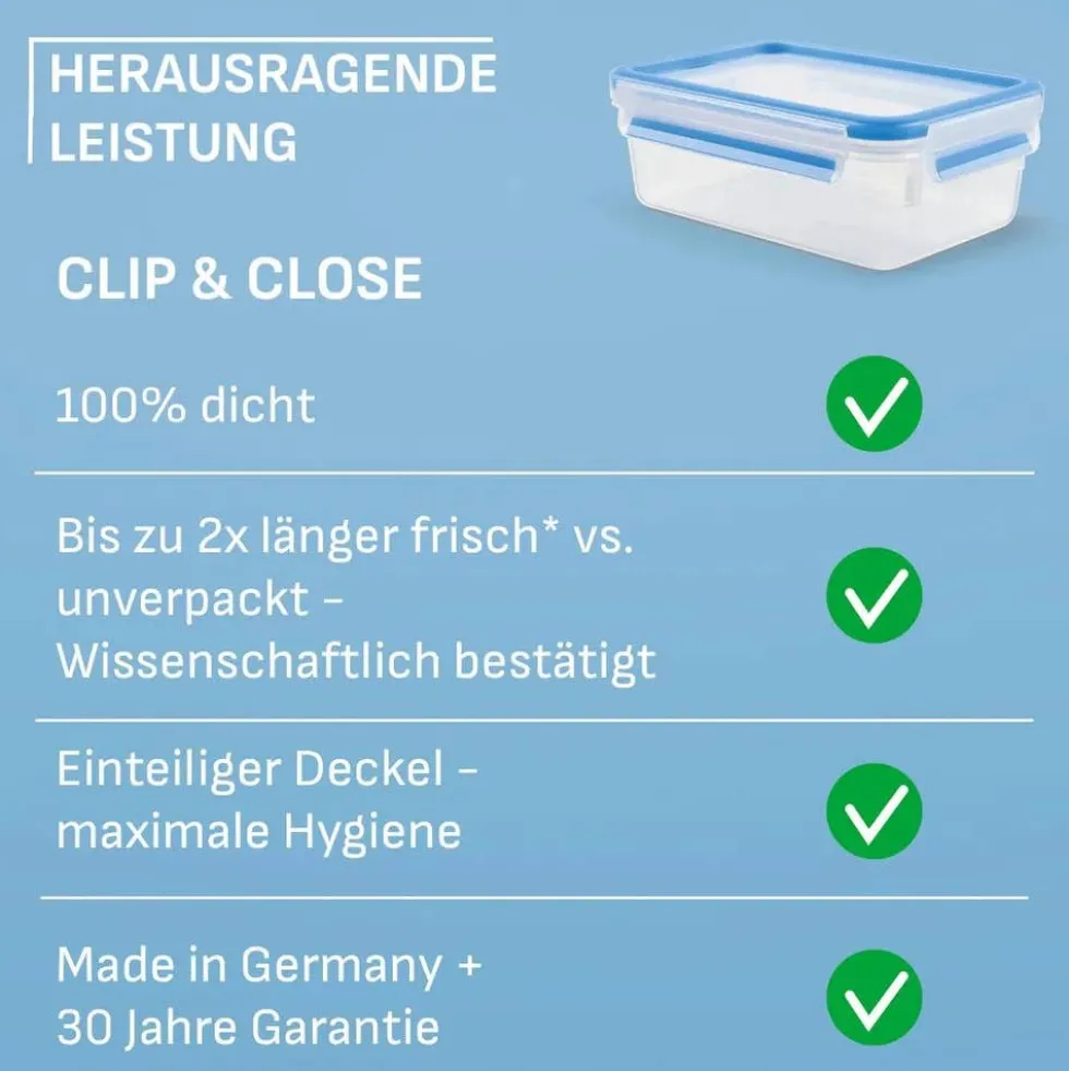 CLIP & CLOSE 3er Set, 5085