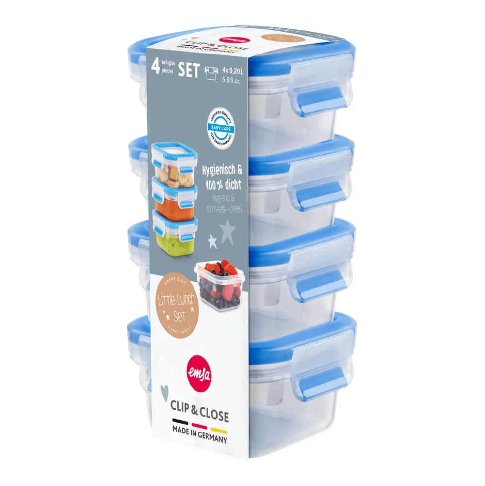 CLIP & CLOSE FRISCHHALTEDOSEN 4-teiliges SET 0,2L N10337