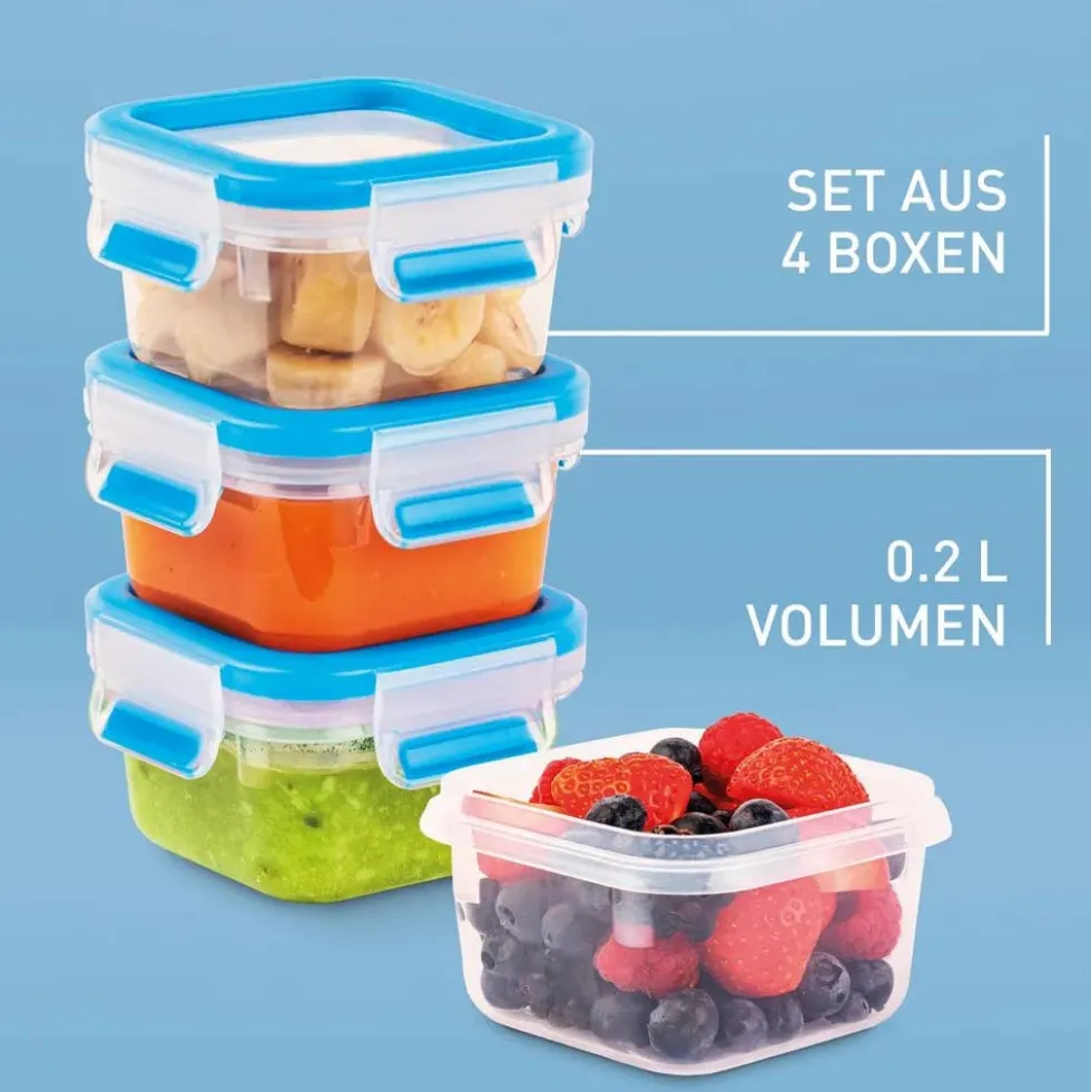CLIP & CLOSE FRISCHHALTEDOSEN 4-teiliges SET 0,2L N10337