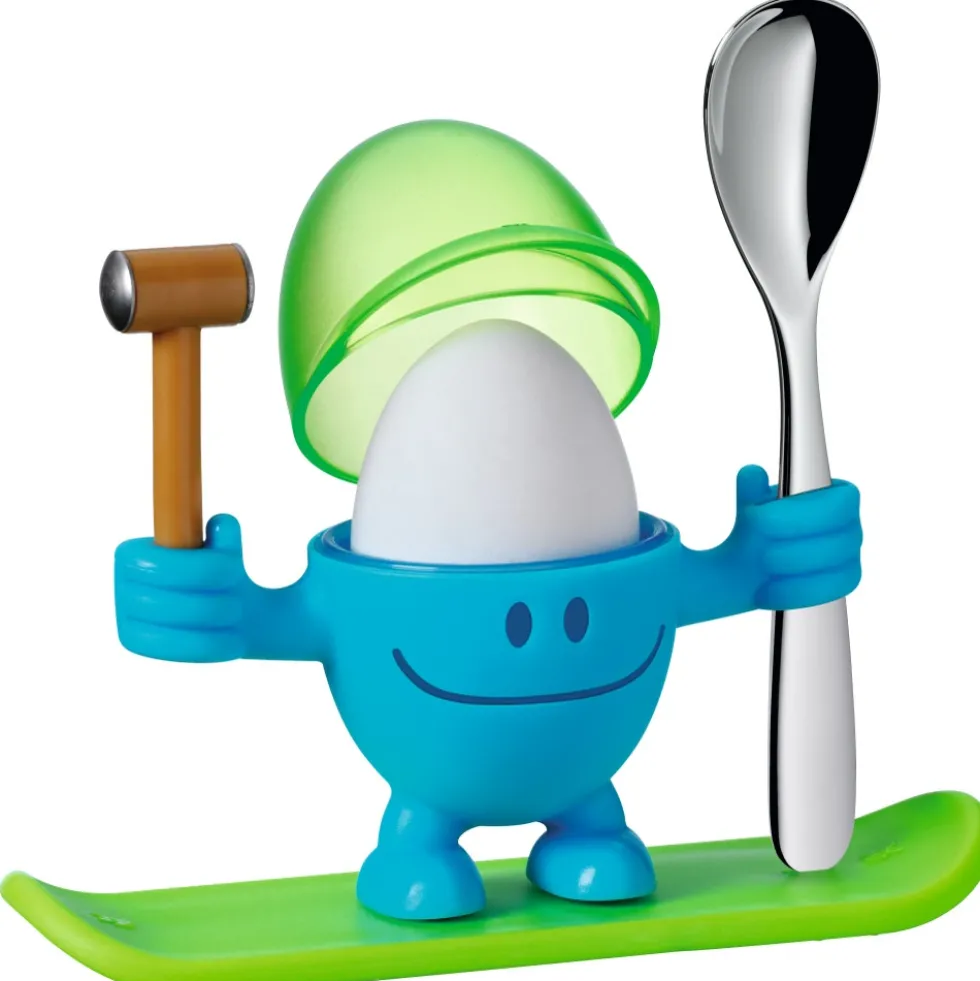 Eierbecher McEgg mit Löffel, Blau