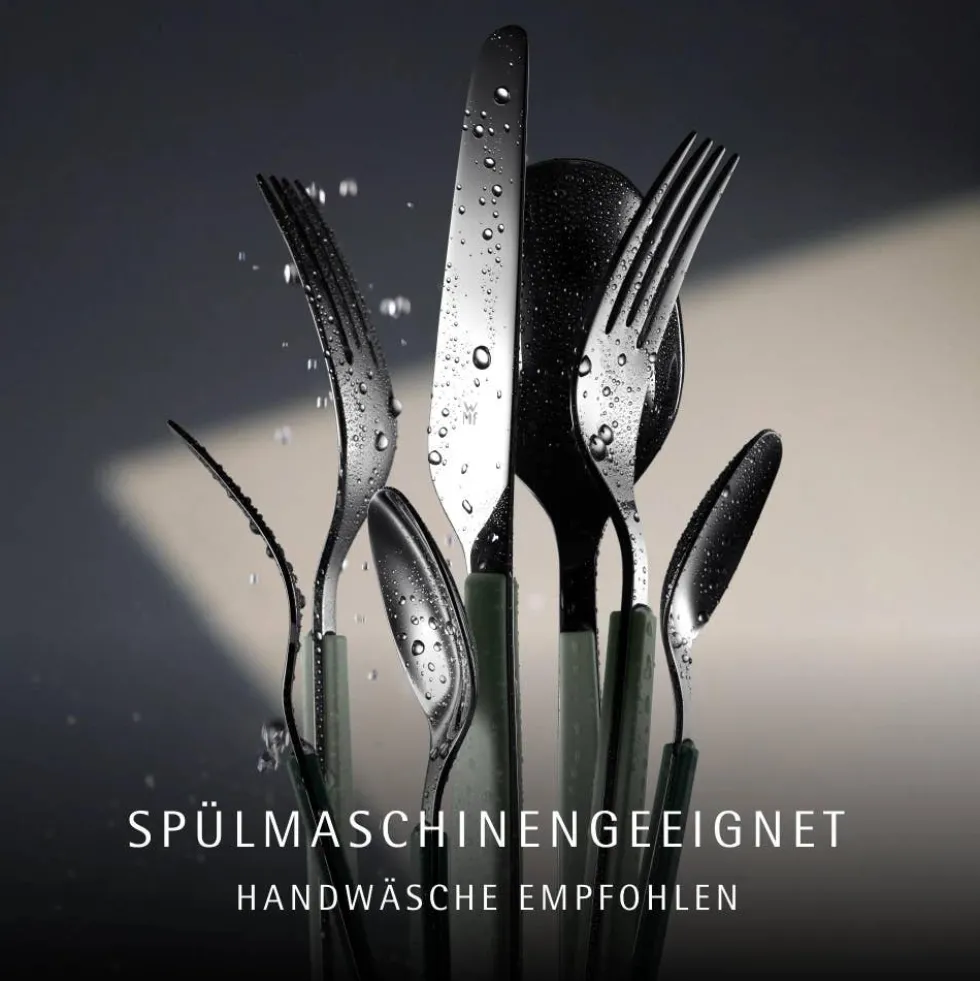 Emotion Besteck-Set, Cromargan® hochwertiger Edelstahl, Frosty Green, 30-teilig