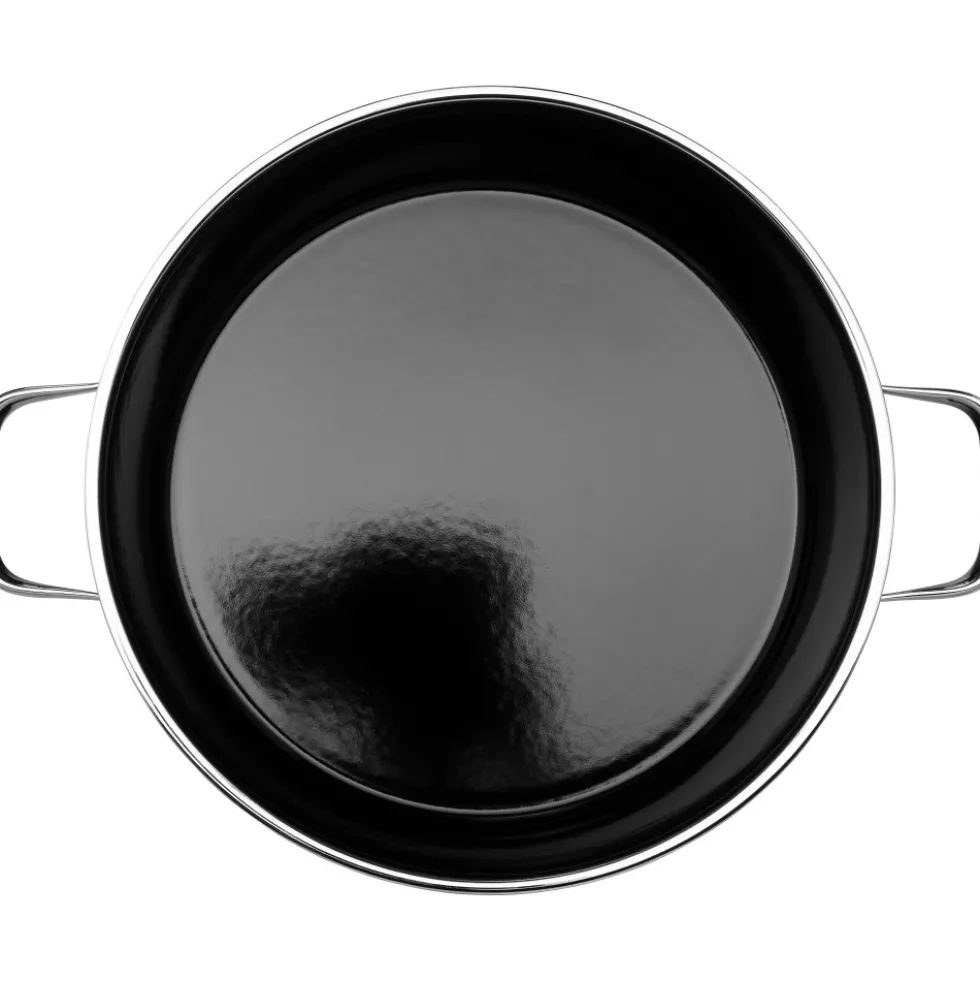 Fusiontec Aromatic Bratentopf mit Deckel, 22 cm, Black