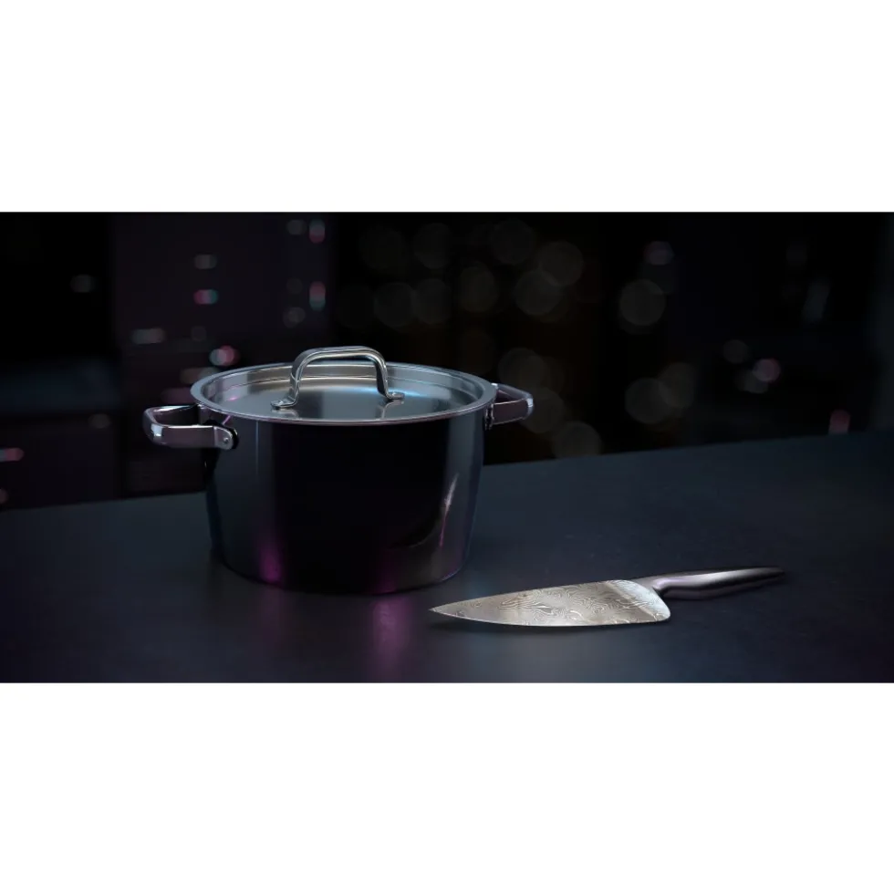 Fusiontec Aromatic Kochtopf, 22 cm, Schwarz