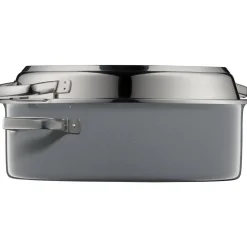 Fusiontec Mineral Multi-Bräter mit Edelstahldeckel, 38 cm, Platinum