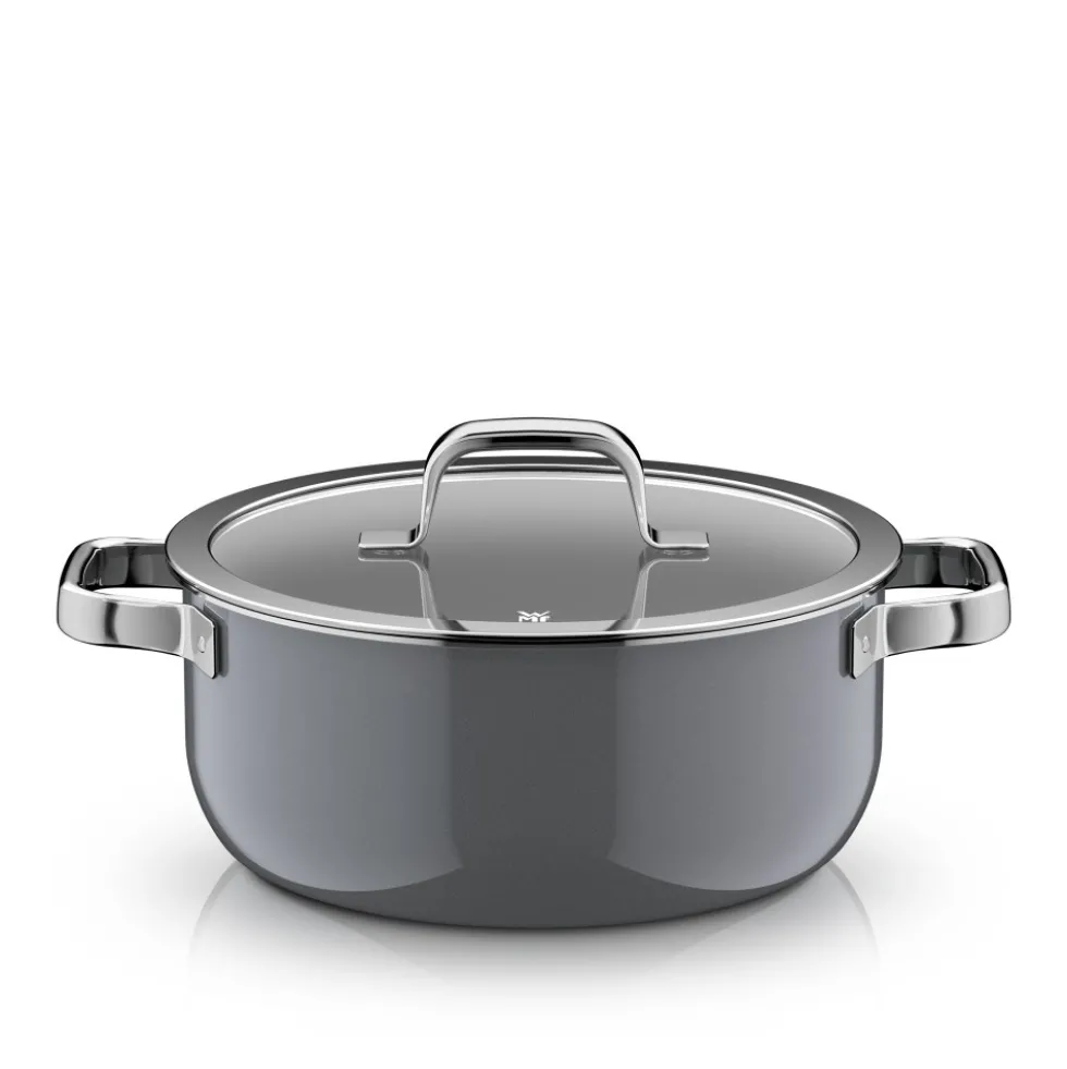 Fusiontec Mineral Pro, Bratentopf mit Decke, 24 cm, Platinum