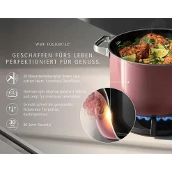 Fusiontec Mineral Pro, Kochtopf mit Deckel, 24 cm, Rose Quartz