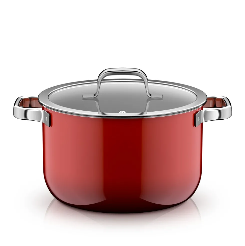 Fusiontec Mineral Pro, Kochtopf mit Deckel, 24 cm, Passion Red