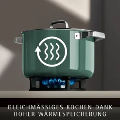 Fusiontec Mineral Pro, Kochtopf mit Deckel, 24 cm, Eucalyptus Haze