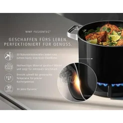 Fusiontec Mineral Pro, Schmortopf mit Deckel, 28 cm, Black