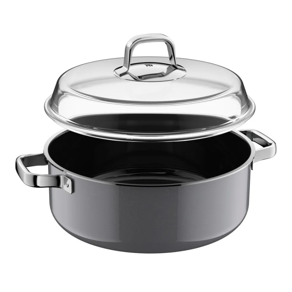 Fusiontec Mineral Pro, Schmortopf mit Deckel, 28 cm, Platinum