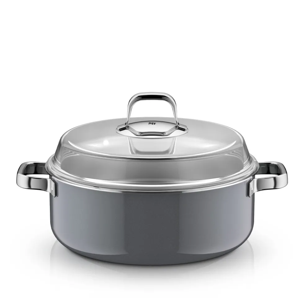 Fusiontec Mineral Pro, Schmortopf mit Deckel, 28 cm, Platinum