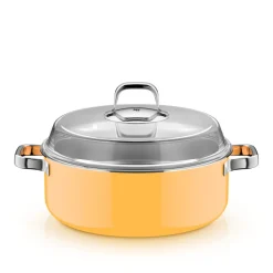 Fusiontec Mineral Pro, Schmortopf mit Deckel, 28 cm, Mango Yellow