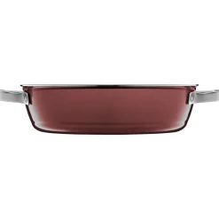 Fusiontec Mineral Schmorpfanne mit Glasdeckel, 28 cm, Rose Quartz