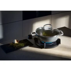 Fusiontec Mineral Schmorpfanne mit Glasdeckel, 28 cm, Platinum