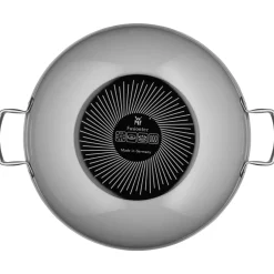 Fusiontec Mineral Wok mit Glasdeckel, 36 cm, Platinum