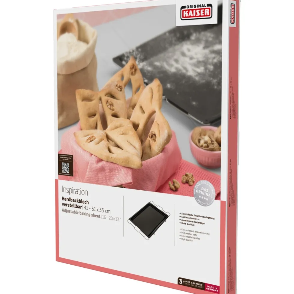 KAISER Inspiration Herdbackblech verstellbar, 41-51 x 33 cm
