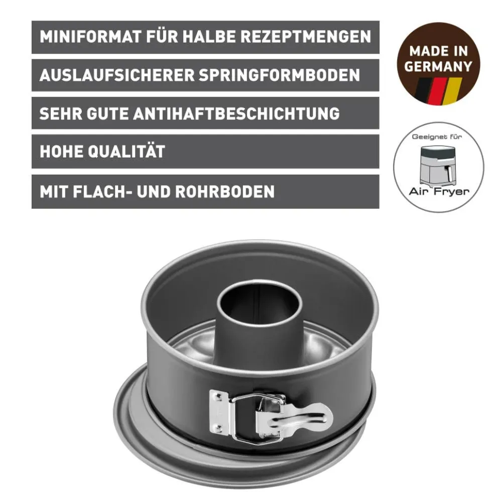 KAISER Inspiration Mini Springform mit Rohrboden, 18 cm