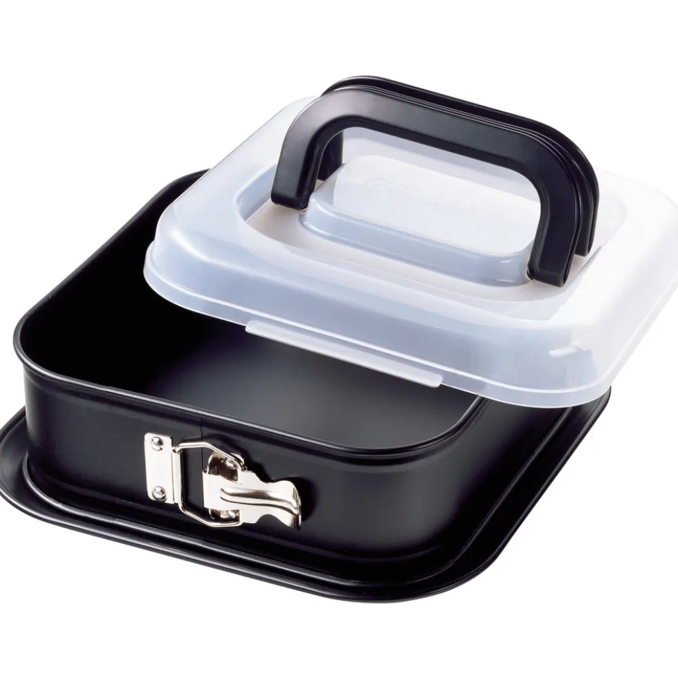 KAISER Inspiration Springform quadratisch mit Transporthaube, 24 x 24 cm