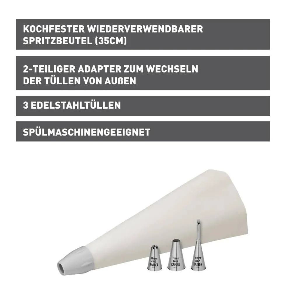 KAISER Inspiration Spritzbeutel-Set, 5-teilig