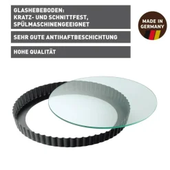 KAISER Inspiration Tarte- & Quicheform mit Glashebeboden, 28 cm