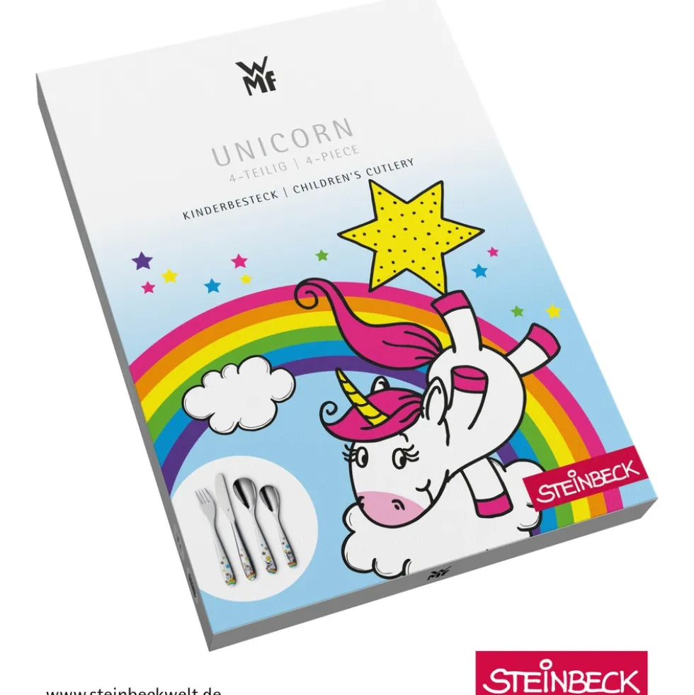 Kinderbesteck-Set Einhorn, 4-teilig