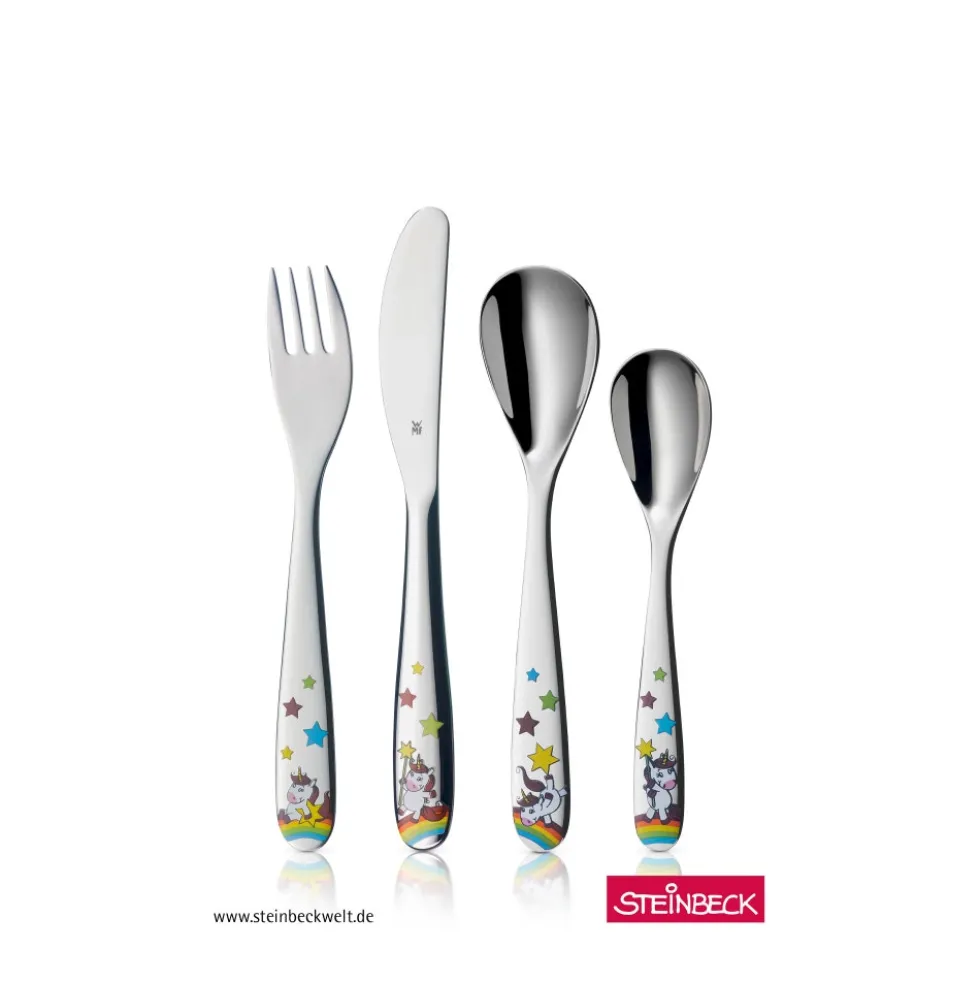 Kinderbesteck-Set Einhorn, 4-teilig