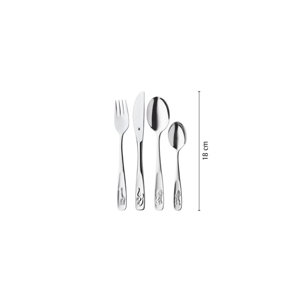 Kinderbesteck-Set Tiere, 4-teilig