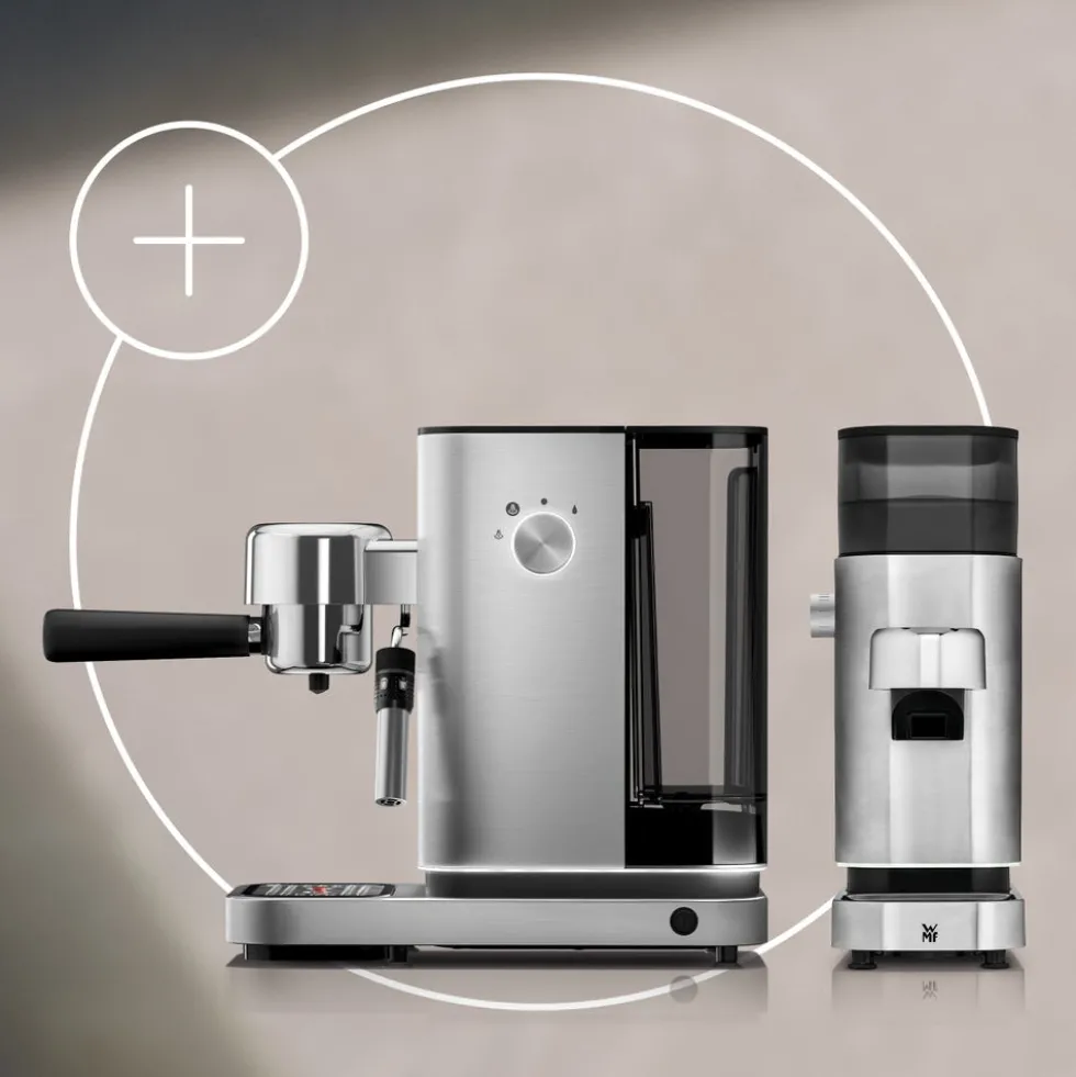 Lumero Set: WMF Lumero Espresso Siebträgermaschine und Espressomühle