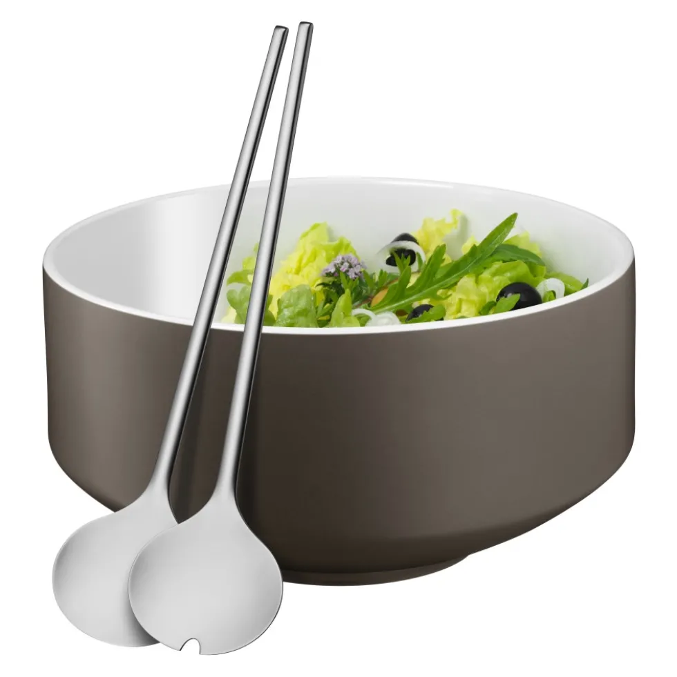 Moto Salat-Set, 3-teilig, lavagrau