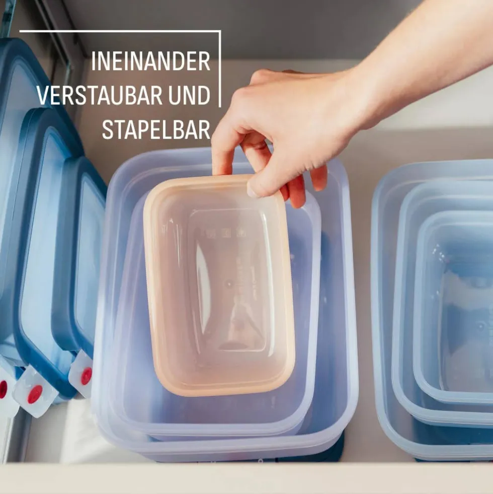 oneClick Frischhaltedosen 3-teiliges Space Saving Set (0,5 / 1,2 / 2,3 L) N12303