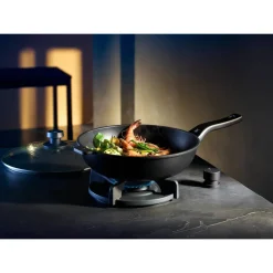 PermaDur Premium Wok mit Glasdeckel, 30 cm