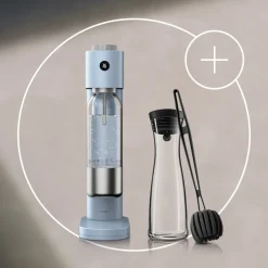 Set: Element One Wassersprudler, Ice Flow mit Wasserkaraffe und Reinigungsbürste