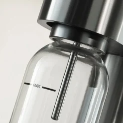 Set: Element One Wassersprudler, Edelstahl mit Wasserkaraffe und Reinigungsbürste