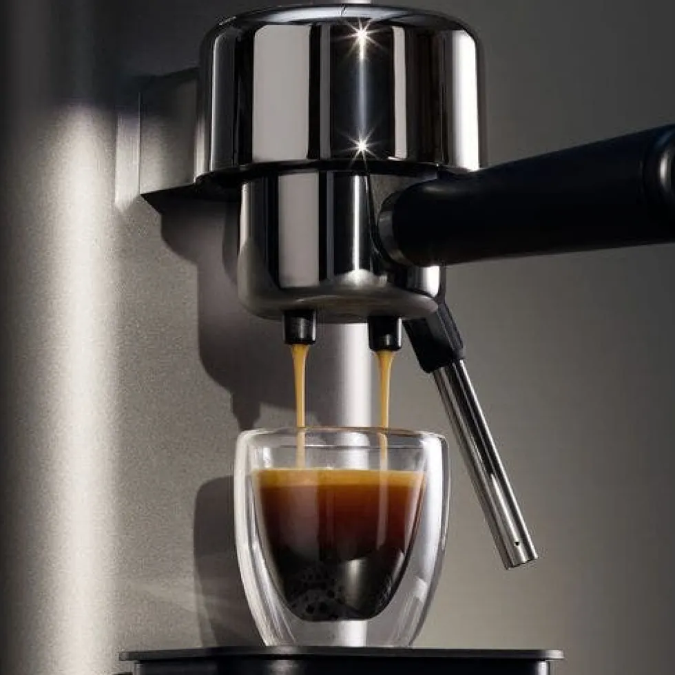 Set: WMF Lono Silk Espressomaschine und Espressomühle