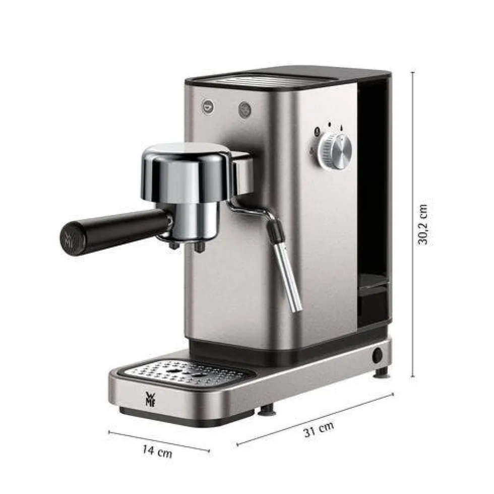 Set: WMF Lono Silk Espressomaschine und Espressomühle