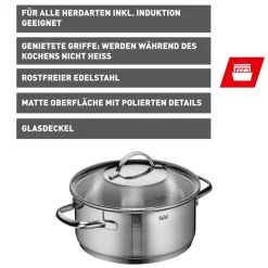 Silit Achat Bratentopf mit Deckel, 20 cm