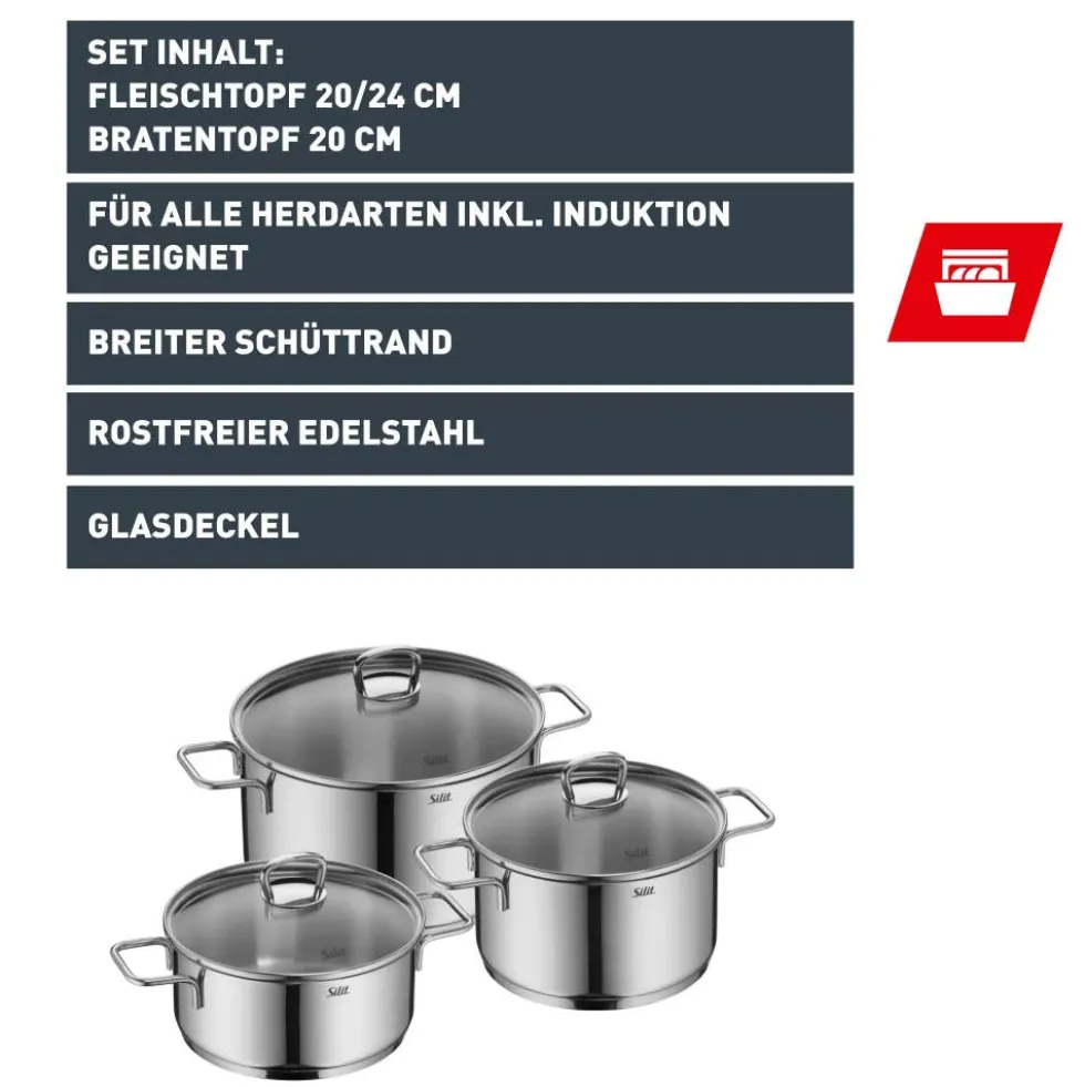 Silit Alicante Topf-Set, 3-teilig