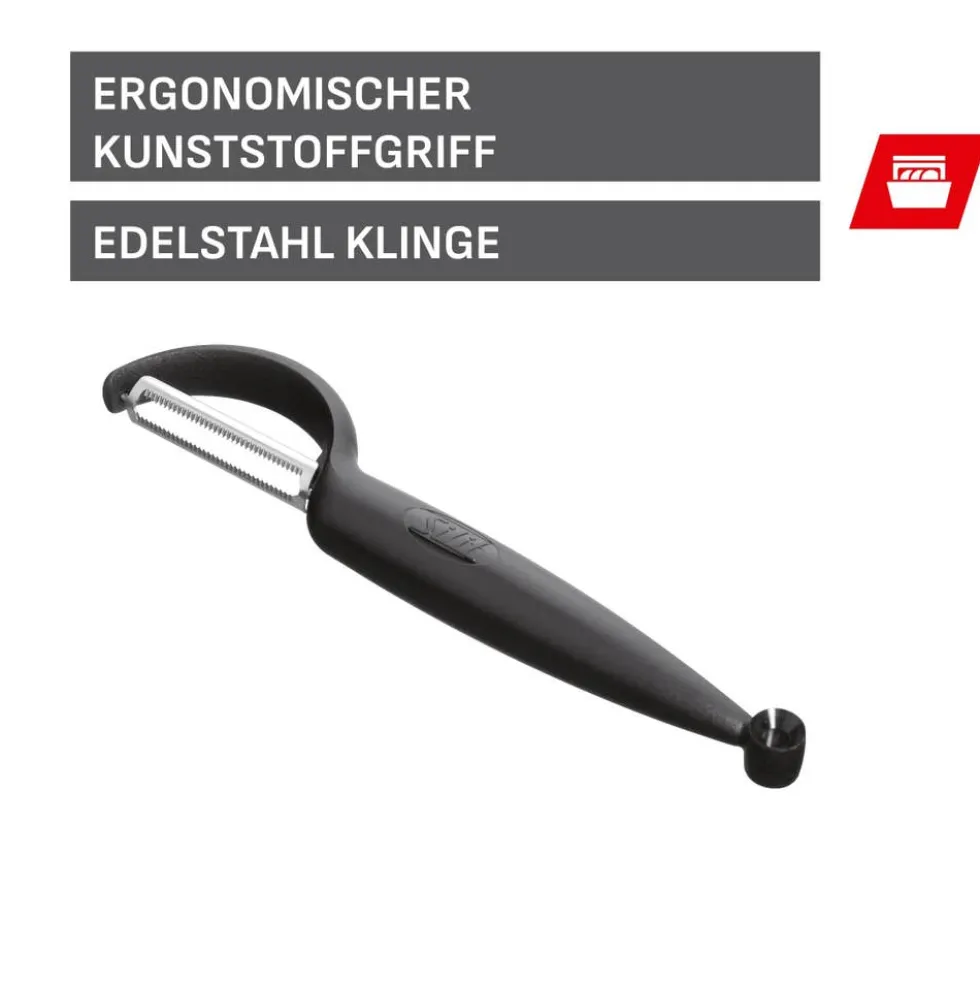 Silit Pelaro Tomaten- und Gemüseschäler, schwarz