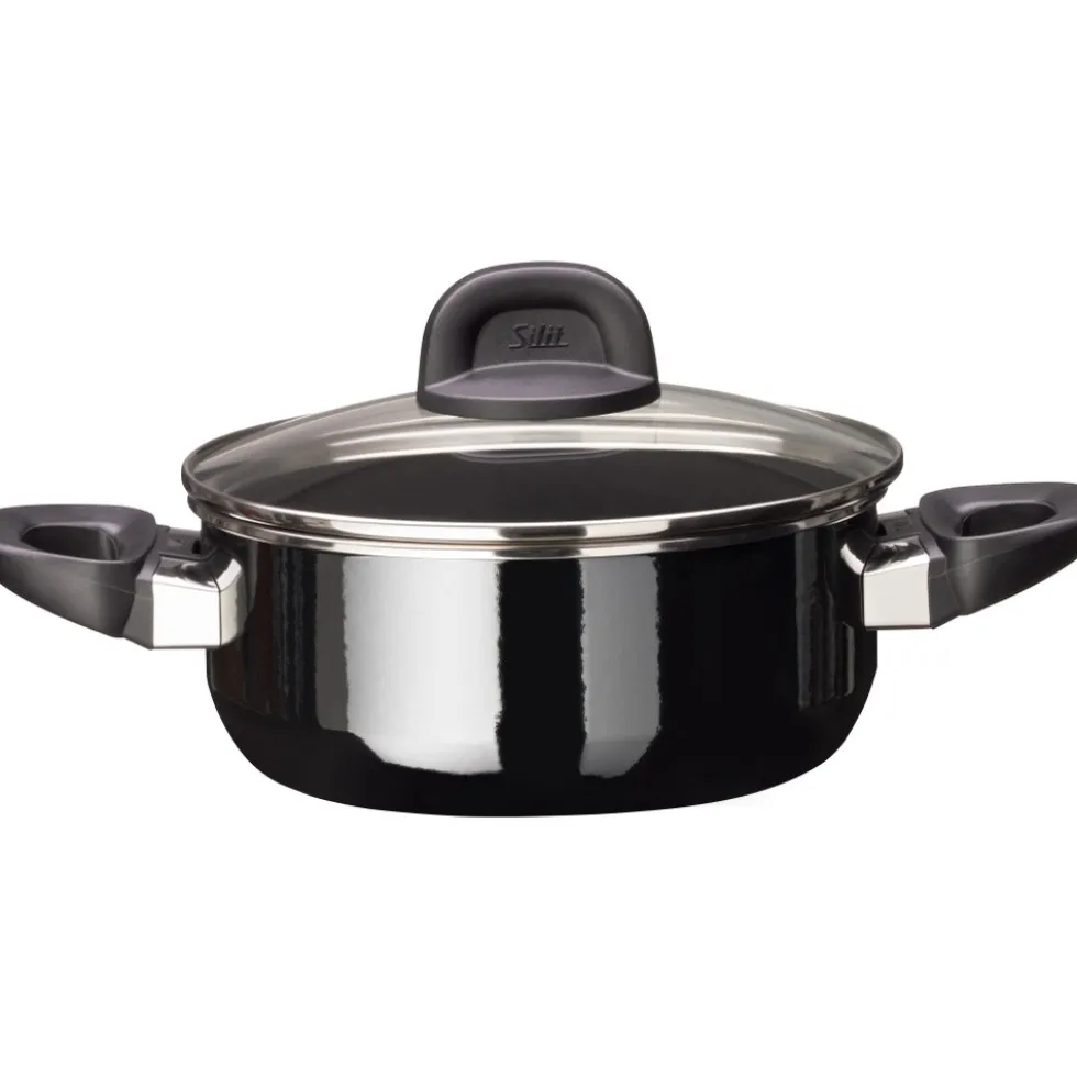 Silit Silargan® Modesto Bratentopf mit Deckel, 20 cm, Black