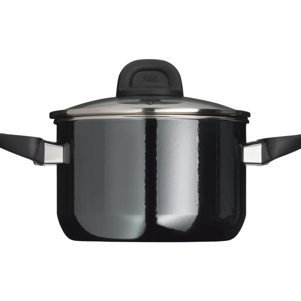Silit Silargan® Modesto Kochtopf mit Deckel, 20 cm, Black