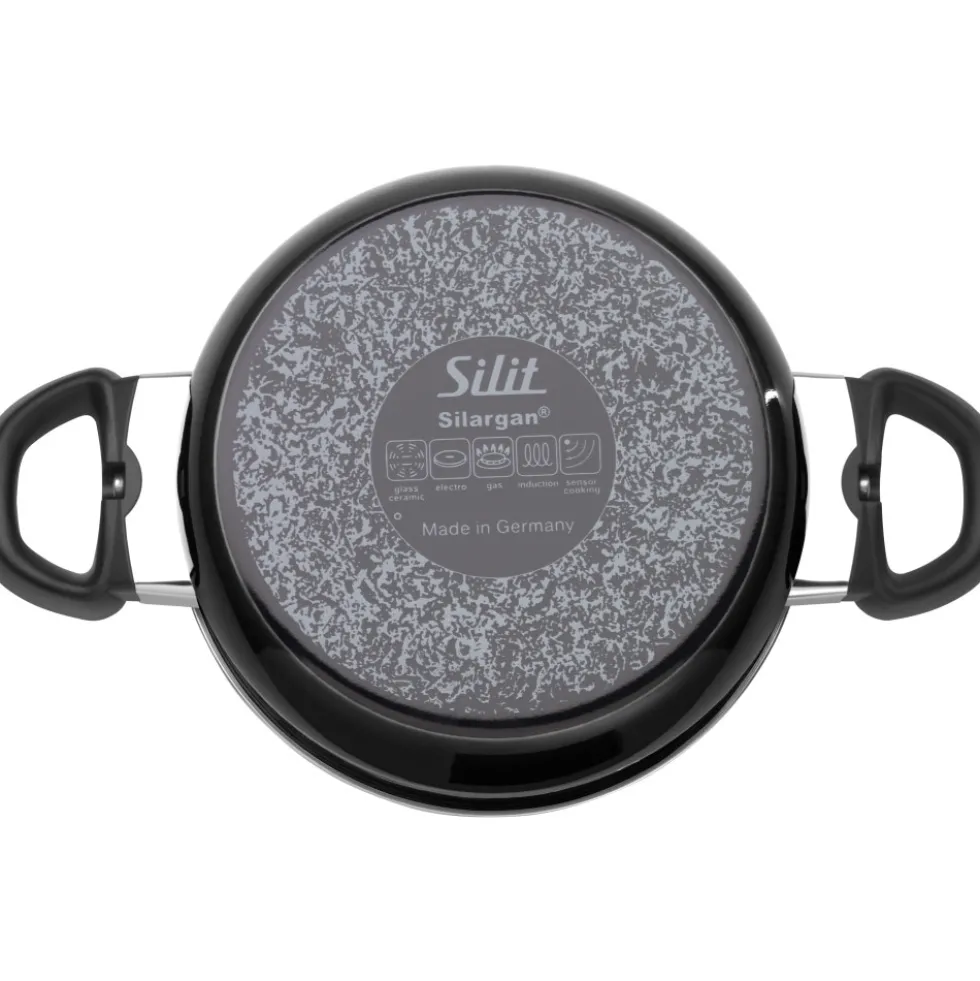 Silit Silargan® Modesto Kochtopf mit Deckel, 20 cm, Black