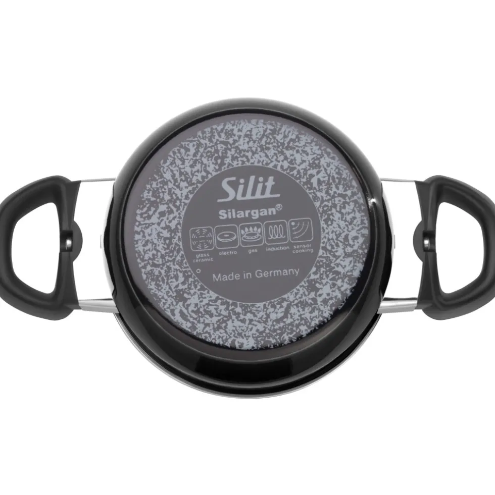 Silit Silargan® Modesto Kochtopf mit Deckel, 16 cm, Black
