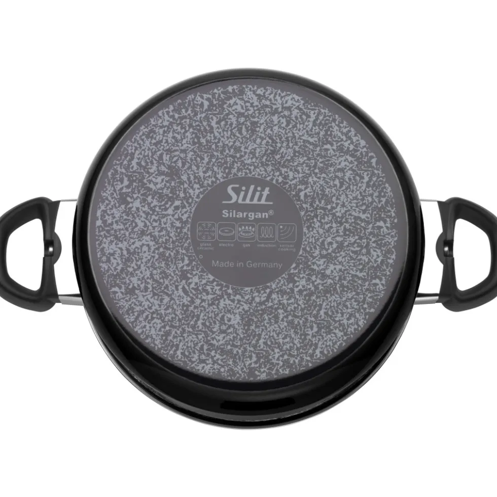 Silit Silargan® Modesto Kochtopf mit Deckel, 24 cm, Black