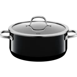 Silit Silargan® Passion Bratentopf mit Deckel, 24 cm, Black