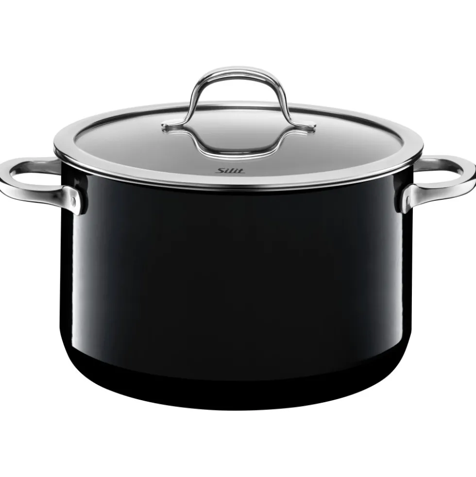Silit Silargan® Passion Kochtopf mit Deckel, 24 cm, Black