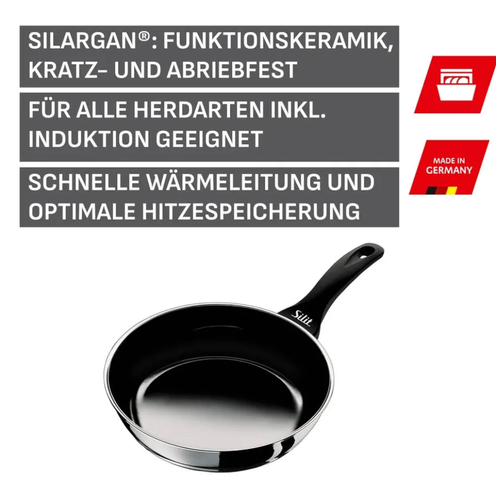 Silit Silargan® Professional Stielpfanne hoch, 24 cm, Black