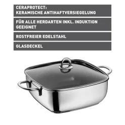 Silit Studio Schmorkasserolle mit Glasdeckel, 29 x 29 cm