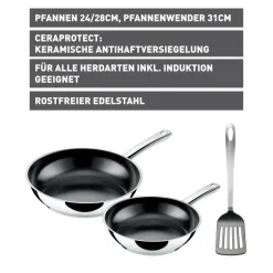Silit Talis Pfannen-Set mit Pfannenwender, 20 & 24 cm