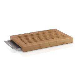 Smart Storage Brotschneidebrett mit Auffangschale Schneidebrett, 44 x 27 cm